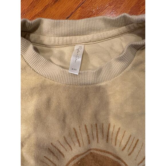 Rylee + Cru Kids Sun Sweatshirt Size 6–7Y Yellow Crewneck - Picture 3 of 5